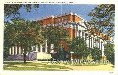 Widener Library, Harvard Campus - Cambridge, Massachusetts MA Postcard