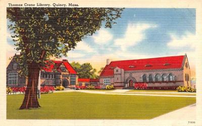 Thomas Crane Library Quincy, Massachusetts Postcard