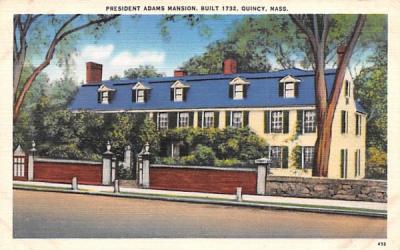 President Adams Mansion Quincy, Massachusetts Postcard
