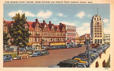 View showing Quincy Square Massachusetts Postcard