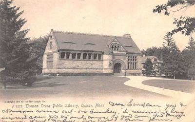Thomas Crane Public Library Quincy, Massachusetts Postcard