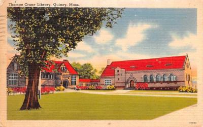 Thomas Crane Library Quincy, Massachusetts Postcard