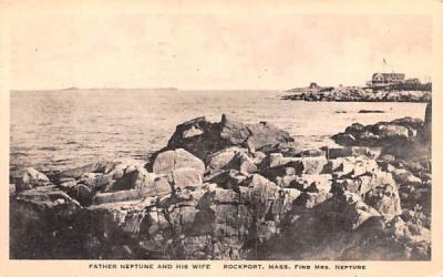 Rather Neptune & his Wife Rockport, Massachusetts Postcard