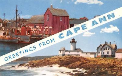 Greetings from Cape Ann Rockport, Massachusetts Postcard