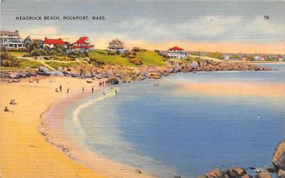 Headrock Beach Rockport, Massachusetts Postcard