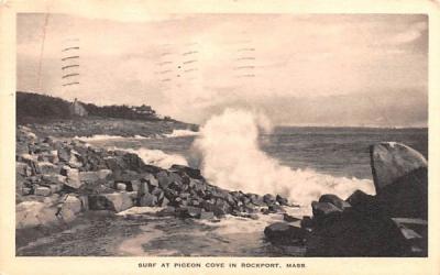 Surf at Pigeon Cove Rockport, Massachusetts Postcard