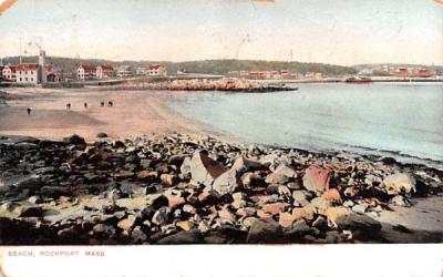 Beach Rockport, Massachusetts Postcard