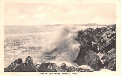 Surf at Cape Hedge Rockport, Massachusetts Postcard