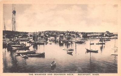 The Wharves & Bearskin Neck Rockport, Massachusetts Postcard