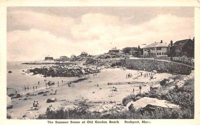 The Summer Scene at Old Garden Beach Rockport, Massachusetts Postcard