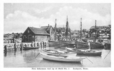 Five fishermen  Rockport, Massachusetts Postcard