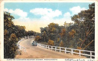 Along the Gloucester Rockpport Highway Rockport, Massachusetts Postcard
