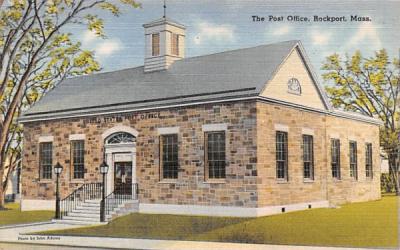 The Post Office Rockport, Massachusetts Postcard