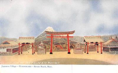 Japanese Village Revere Beach, Massachusetts Postcard