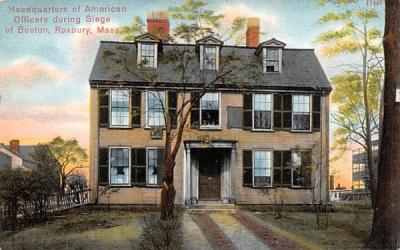 Headquarters of American Officers Roxbury, Massachusetts Postcard