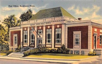 Post Office Rockland, Massachusetts Postcard