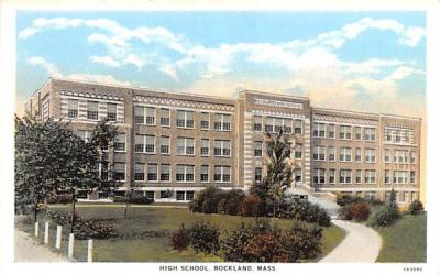High School Rockland, Massachusetts Postcard