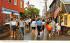 Visitors throng the Shops on Bearskin Neck Rockport, Massachusetts Postcard