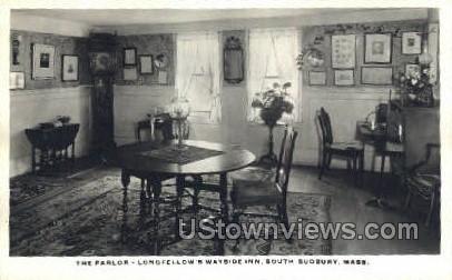 The Parlor, Wayside Inn - South Sudbury, Massachusetts MA Postcard