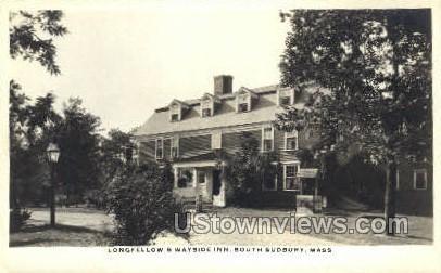Real Photo Wayside Inn - South Sudbury, Massachusetts MA Postcard