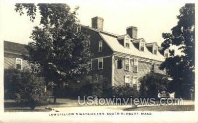 Real Photo Wayside Inn - South Sudbury, Massachusetts MA Postcard