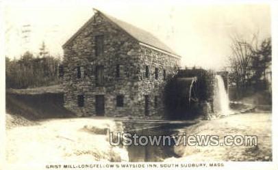 Real Photo Grist Mill - South Sudbury, Massachusetts MA Postcard