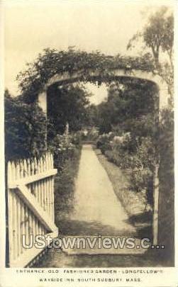 Old Fashioned Garden - South Sudbury, Massachusetts MA Postcard
