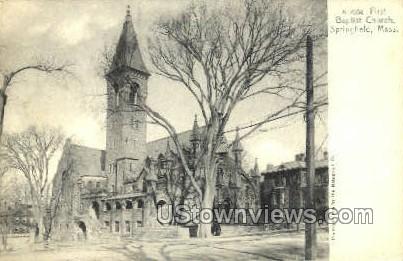 Baptist Church - Springfield, Massachusetts MA Postcard