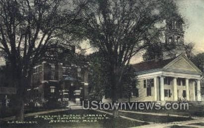 Sterling Public Library - Massachusetts MA Postcard