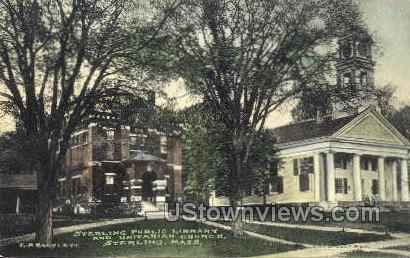 Sterling Public Library - Massachusetts MA Postcard