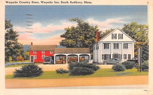 Wayside Country Store South Sudbury, Massachusetts Postcard