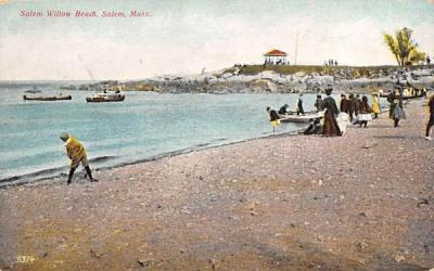 Salem Willow Beach Massachusetts Postcard