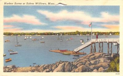 Harbor Scene at Salem Willow Massachusetts Postcard