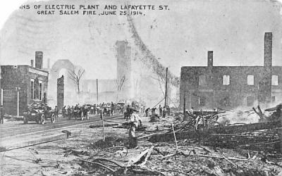 Remains of Electric Plant & Lafayette St. Salem, Massachusetts Postcard