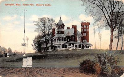 Barney's Castle Springfield, Massachusetts Postcard