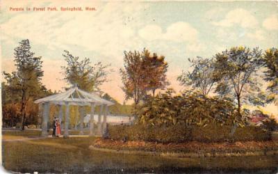 Pergola in Forest Park Springfield, Massachusetts Postcard