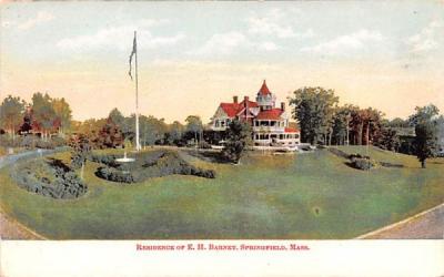 Residence of E.H. Barney Springfield, Massachusetts Postcard