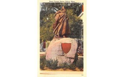 Roger Conant Statue Salem, Massachusetts Postcard