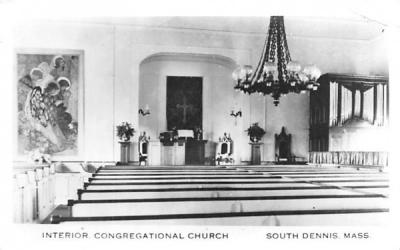 Interior Congregational Church South Dennis, Massachusetts Postcard