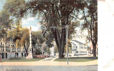 Court Square Springfield, Massachusetts Postcard