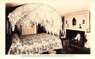 Washington Bed Room South Sudbury, Massachusetts Postcard