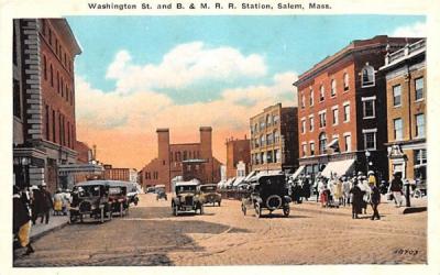 Washington St. & B. & M.R.R. Station  Salem, Massachusetts Postcard