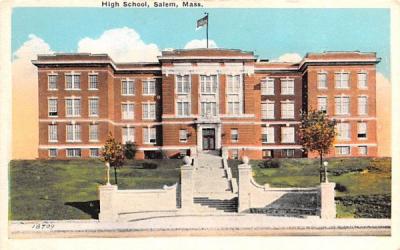 High School Salem, Massachusetts Postcard