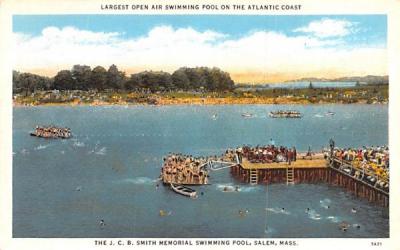 The J.C.B. Smith Memorial Swimming Pool Salem, Massachusetts Postcard