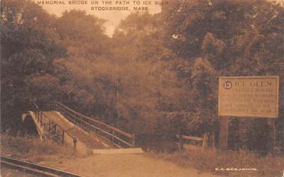 Memorial Bridge on the Path to Ice Glen Stockbridge, Massachusetts Postcard