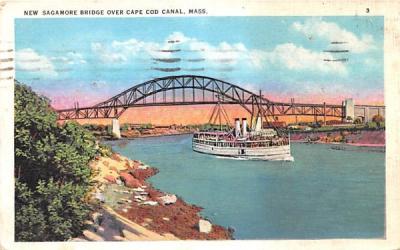 New Sagamore Bridge Massachusetts Postcard