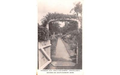 Entrance, Old-Fashioned Garden South Sudbury, Massachusetts Postcard