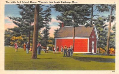 The Little Red School House South Sudbury, Massachusetts Postcard