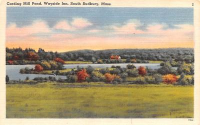 Carding Mill Pond South Sudbury, Massachusetts Postcard