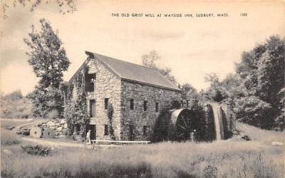 The Old Grist Mill Sudbury, Massachusetts Postcard